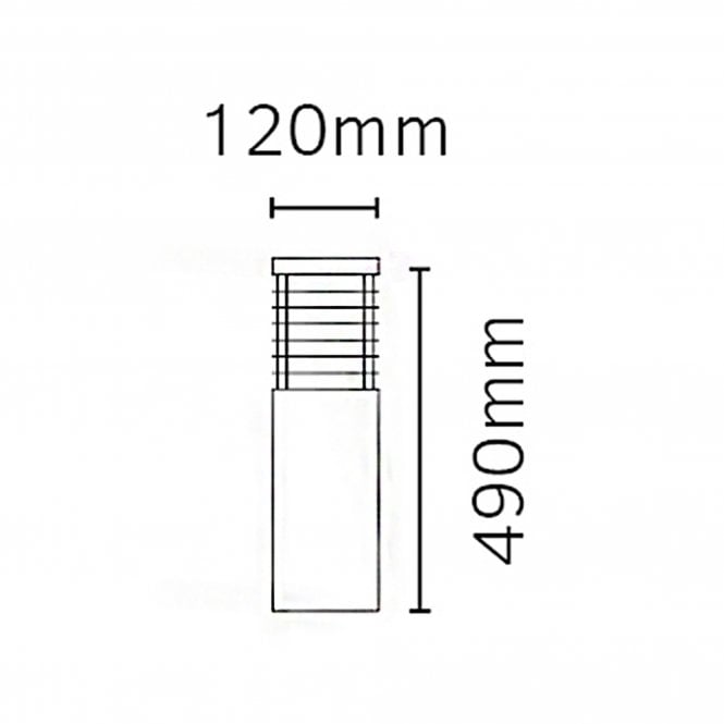 Halmstad Medium Bollard E27 Black