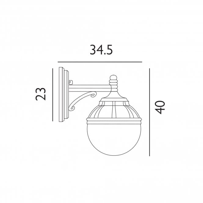 Bologna 1 Light Down Wall Light