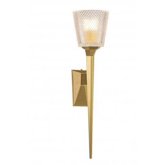 Verity 1 Light Wall Light - Brushed Brass