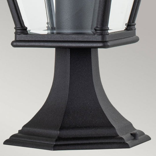Bayview 1 Light Medium Pedestal Lantern Black