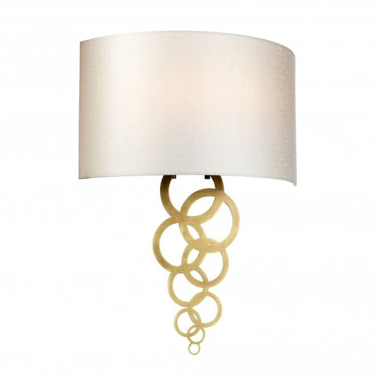Curtis Large 2 Light Wall Light - Aged Brass