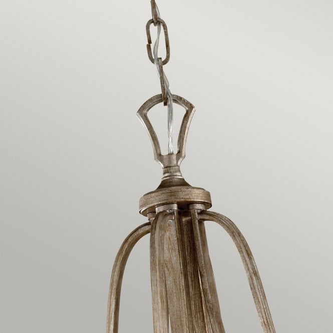 Feiss Abbey 3Lt Pendant  Silver Sand