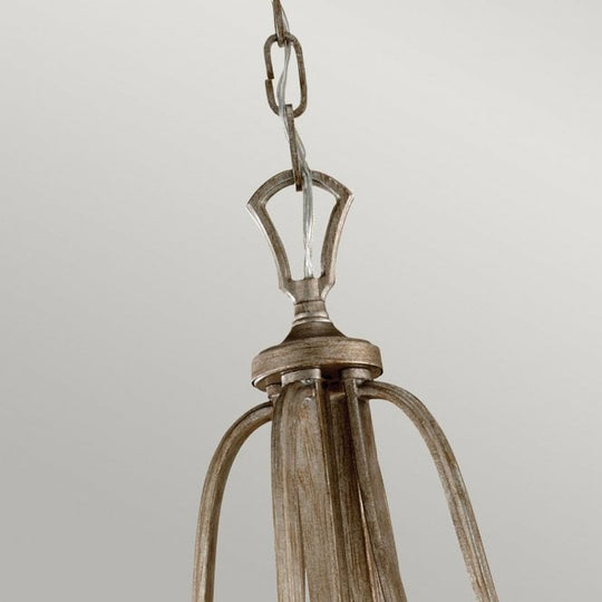 Feiss Abbey 3Lt Pendant  Silver Sand
