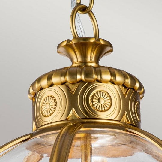 Adams 3 Light Pendant Chandelier - Brushed Brass
