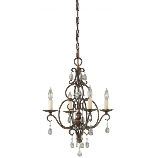 Chateau 4 Light Chandelier Mocha Bronze