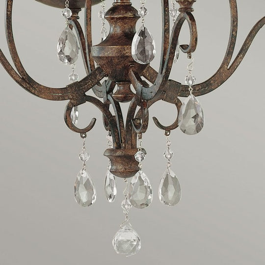 Chateau 4 Light Chandelier Mocha Bronze