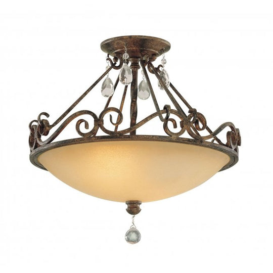 Chateau 2 Light Semi-Flush Light Mocha Bronze