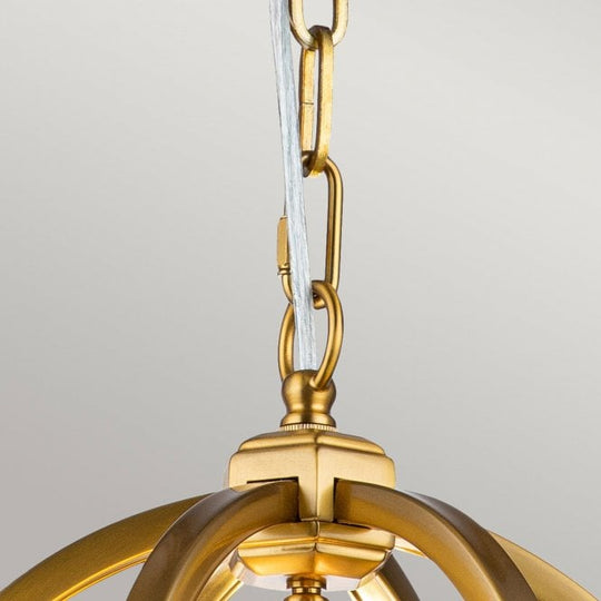 Corinne 3 Light Small Pendant Burnished Brass