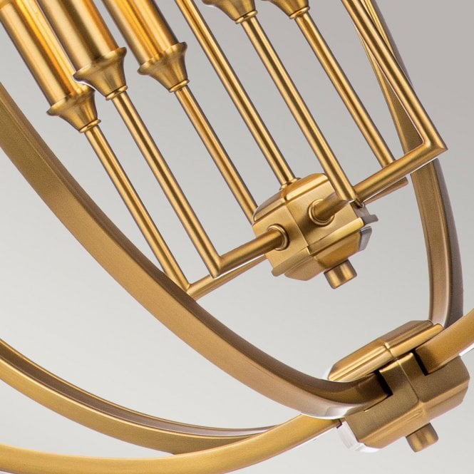 Corinne 6 Light Pendant Burnished Brass