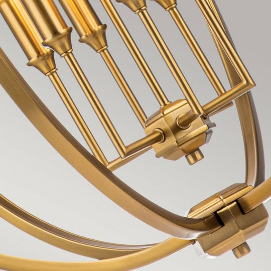 Corinne 6 Light Pendant Burnished Brass