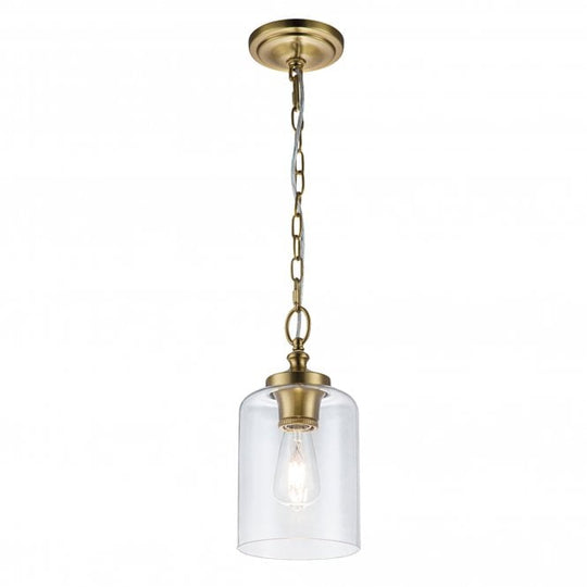 Hounslow 1 Light Mini Pendant  Burnished Brass