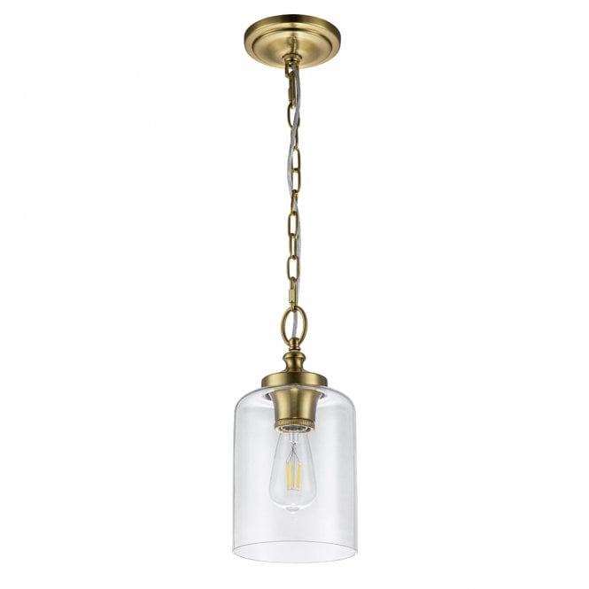 Hounslow 1 Light Mini Pendant  Burnished Brass