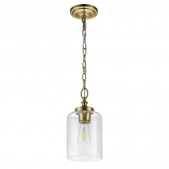 Hounslow 1 Light Mini Pendant  Burnished Brass