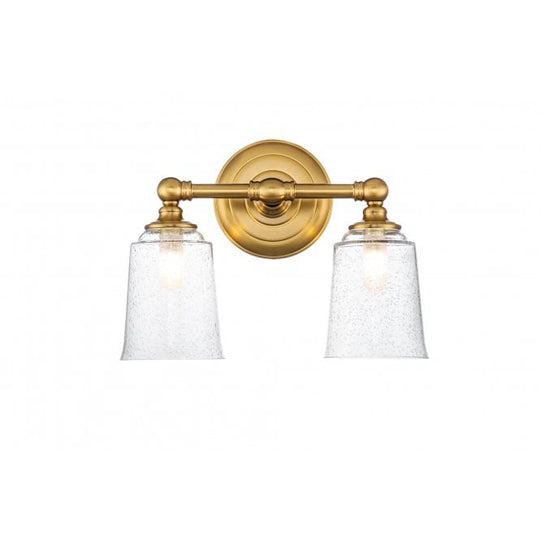 Huguenot Lake 2 Light Above Mirror Light Burnished Brass