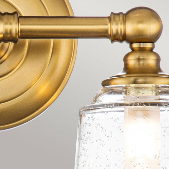 Huguenot Lake 2 Light Above Mirror Light Burnished Brass