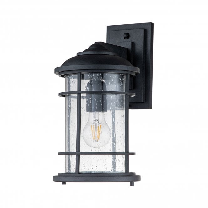 Lighthouse 1 Light Medium Wall Lantern Textured Black