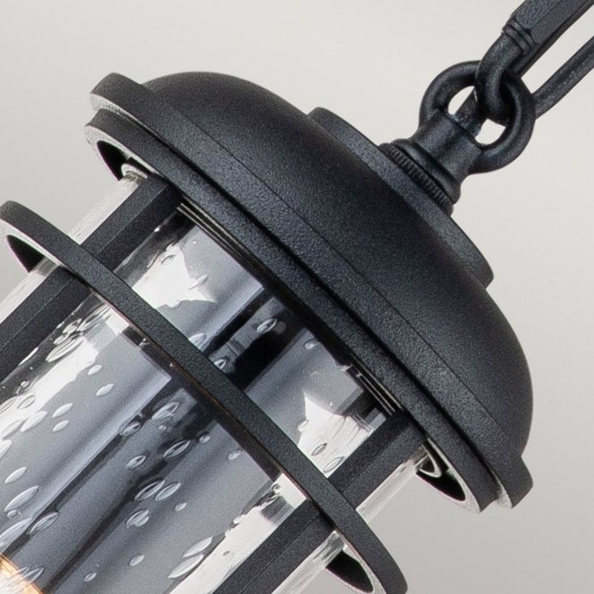 Lighthouse 1 Light Small Chain Lantern Textured Black