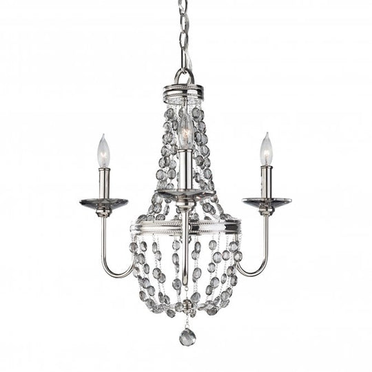 Feiss Malia 3Lt Chandelier  Polished Nickel