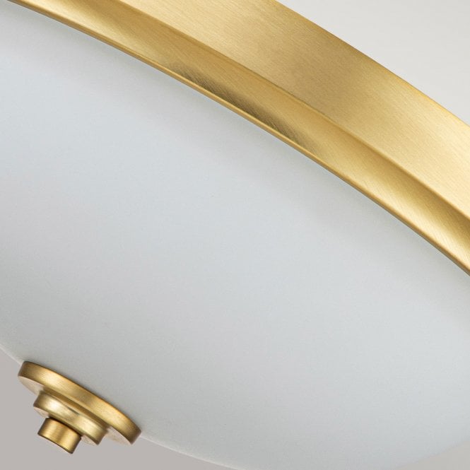 Malibu 2 Light Flush Mount Brushed Brass
