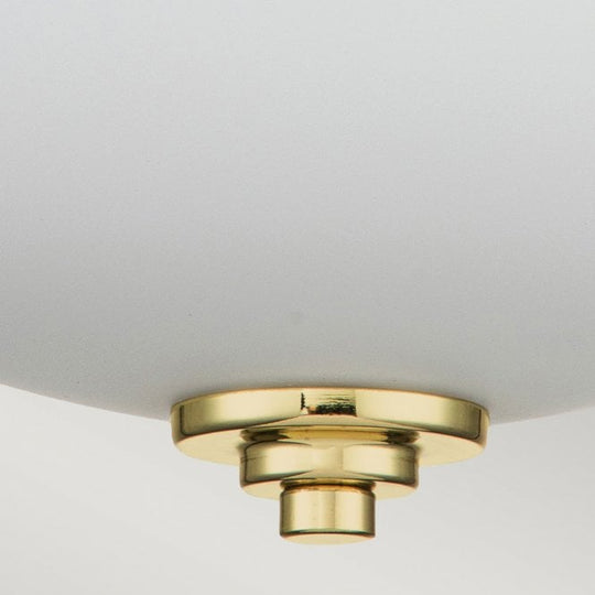 Malibu 2 Light Flush Mount Polished Gold or Brass