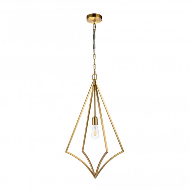 Nico 1 Light Large Pendant Burnished Brass