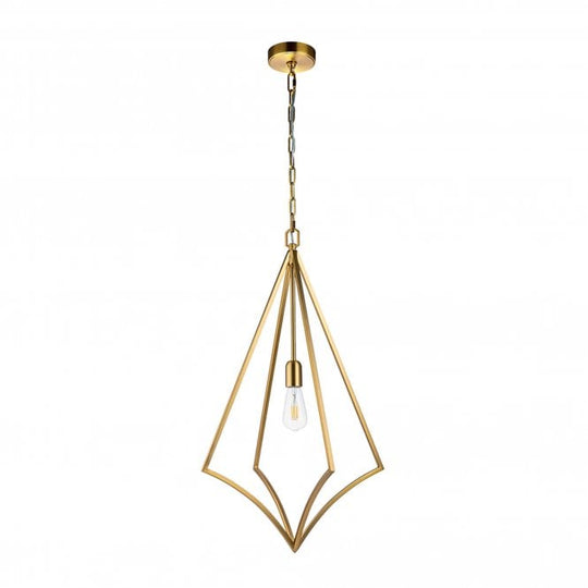 Nico 1 Light Large Pendant Burnished Brass