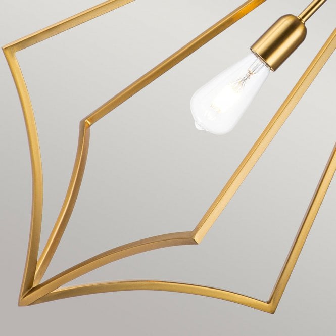 Nico 1 Light Large Pendant Burnished Brass