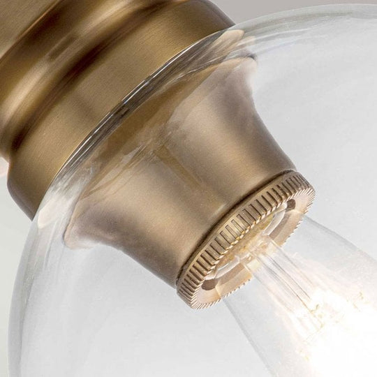 Tabby 1 Light Flush Light Burnished Brass