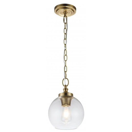 Tabby 1 Light Mini Pendant Burnished Brass