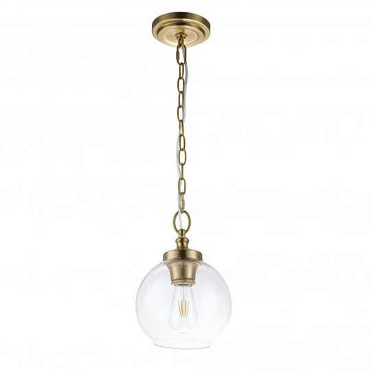 Tabby 1 Light Mini Pendant Burnished Brass