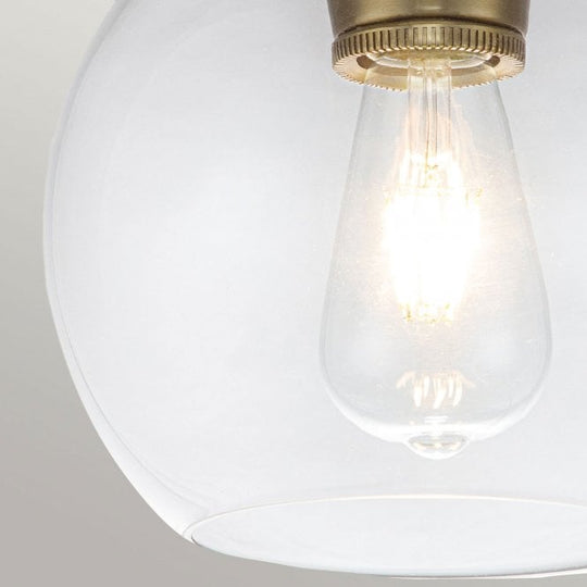 Tabby 1 Light Mini Pendant Burnished Brass