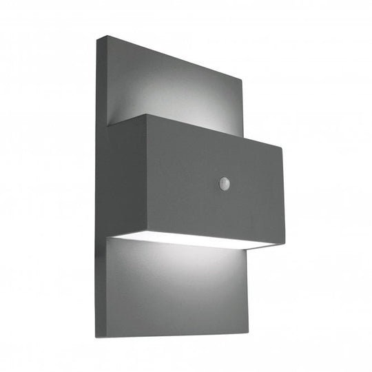 Geneve 1 Light Wall Light with PIR Graphite