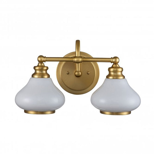 Ainsley 2 Light Wall Light Brushed Brass
