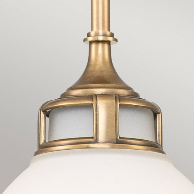 Amelia 1 Light Medium Pendant Heritage Brass