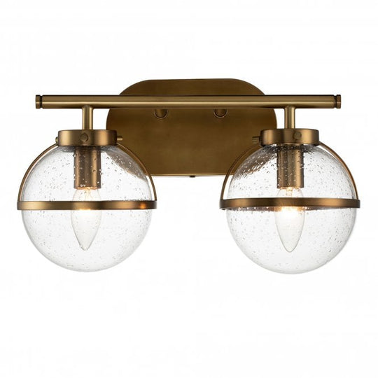 Hollis 2 Light Wall Light Heritage Brass