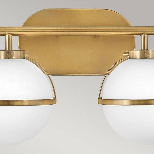 Hollis 2 Light Wall Light Heritage Brass