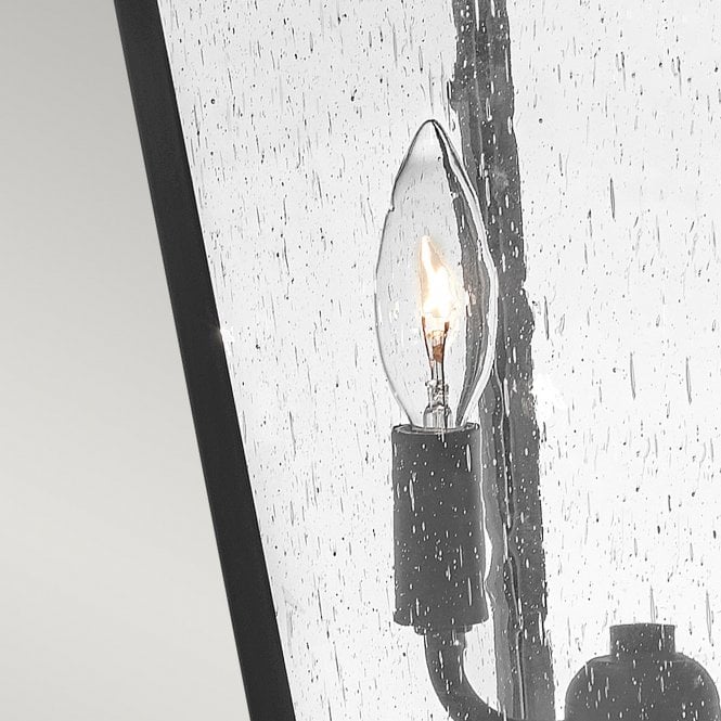 Huntersfield 2 Light Medium Pedestal Lantern Black