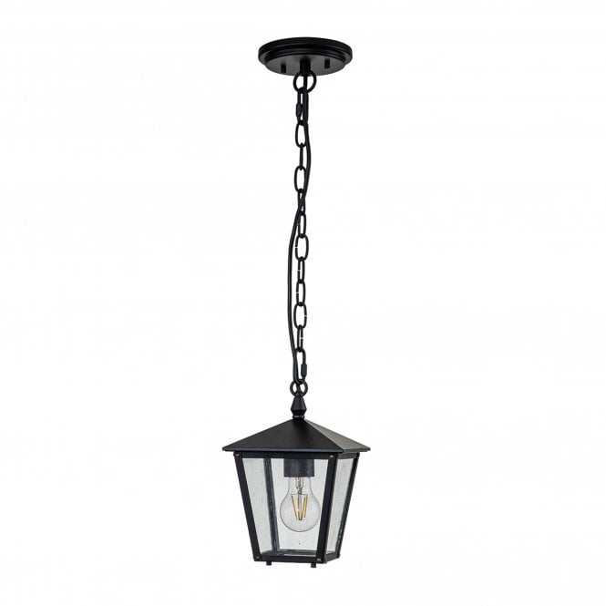 Huntersfield 1 Light Small Chain Lantern Black
