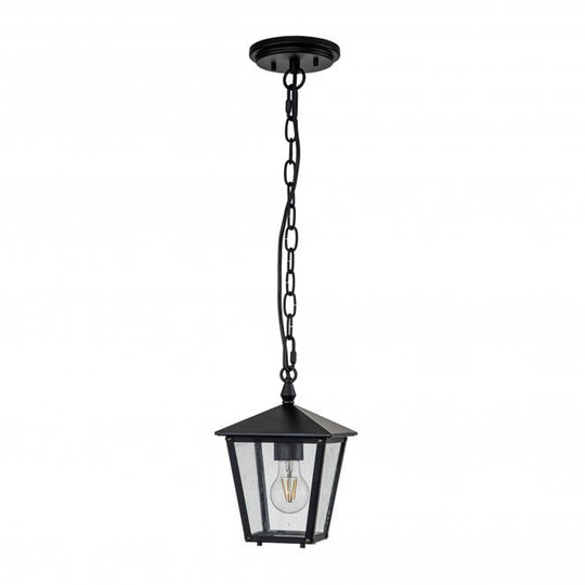 Huntersfield 1 Light Small Chain Lantern Black