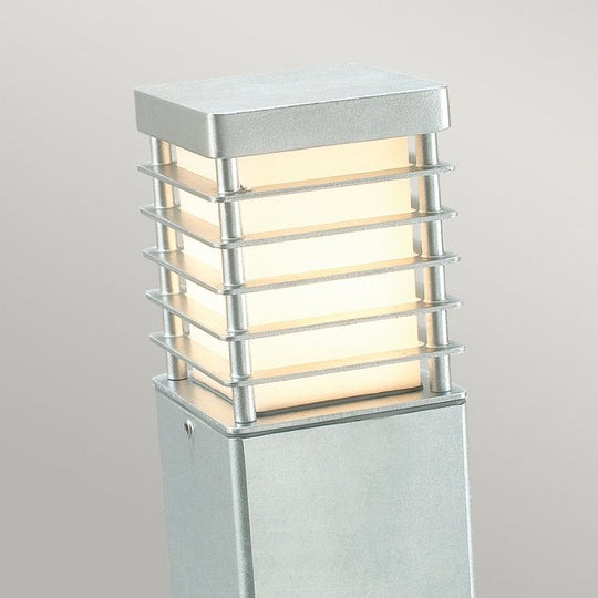 Halmstad Large Bollard Natural Wood & Galvanized