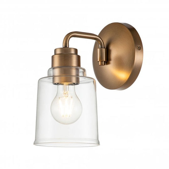 Aivian 1 Light Wall Light Weathered Brass