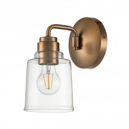 Aivian 1 Light Wall Light Weathered Brass