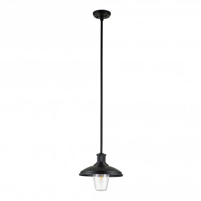 Allenbury 1 Light Outdoor Pendant  Textured Black