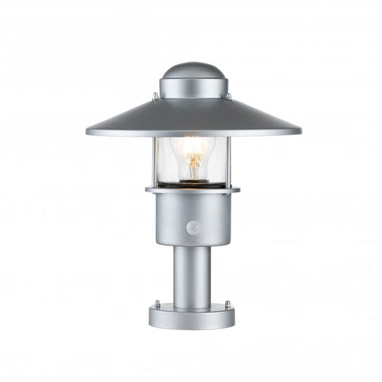 Klampenborg 1 Light Pedestal with PIR - Silver