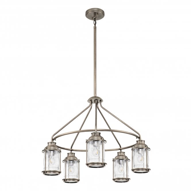Ashland Bay 5 Light Outdoor Chandelier  Burnished Bronze