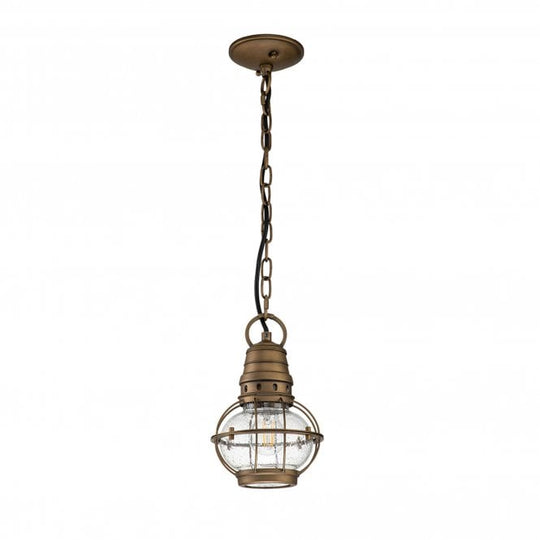 Bridgepoint 1 Light Small Chain Lantern Natural Brass