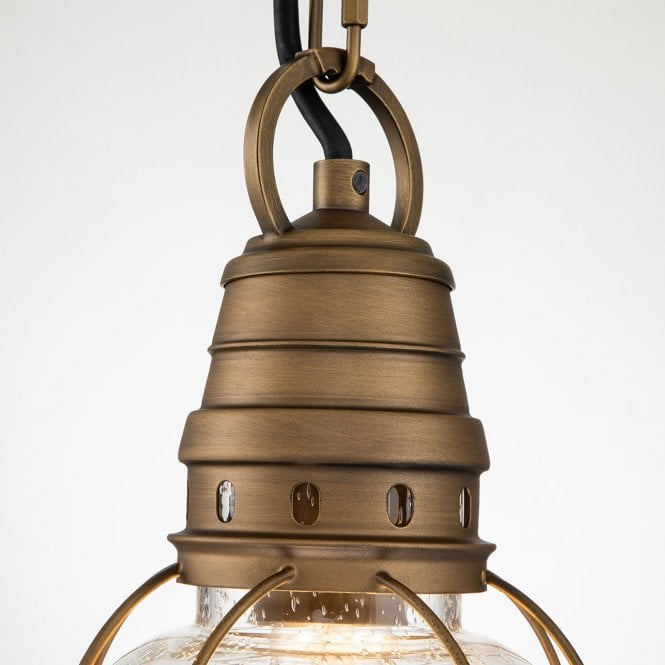 Bridgepoint 1 Light Small Chain Lantern Natural Brass