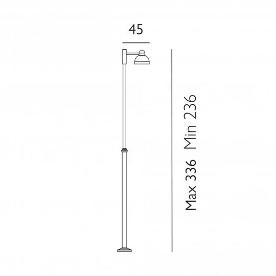 Koster 1 Light Lamp Post       Graphite