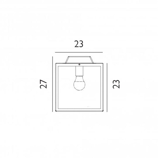 Lofoten Flush Ceiling Light - Cube     Black