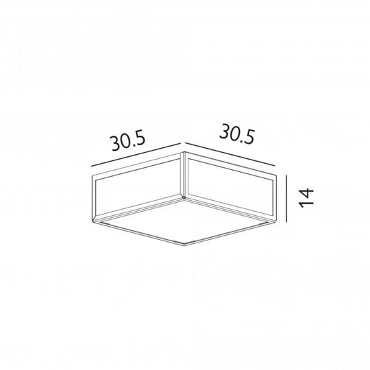 Lofoten Flush Ceiling Light - Flat     Black